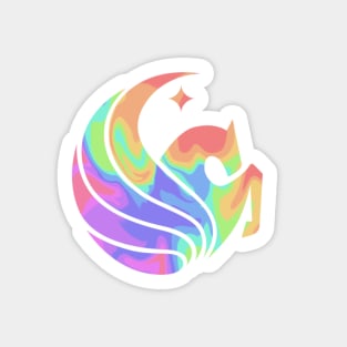 UCF Pastel Rainbow Marble Logo Sticker